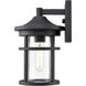 Namath 1 Light 11.25 inch Textured Black Outdoor Wall Sconce